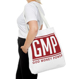 GMP Tote Bag — God Money Power Red Logo All-Over Print Tote