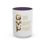 Coffee Mug — G.M.P. (God Money Power) Gold Accent Ceramic Mug