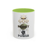 God Money Power Accent Coffee Mug — Inspirational Faith & Wealth Design (11/15 oz)