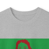 Long Sleeve Tee — Retro Religious Icon Graphic (Green/Red)