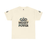 God Money Power Graphic Tee — Faith & Hustle Christian T-Shirt
