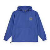 God Money Power- Orange Packable Anorak Jacket with Tiny Floral Chest Graphic