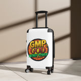 GMP God Money Power Suitcase — Bold Travel Carry-On with Retro Comic Logo