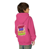 Youth Hoodie — GMP God Money Power Rainbow Graphic