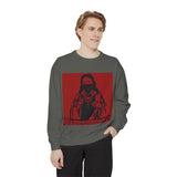 Graphic Sweatshirt — 'Blessed Rebel' Vintage Jesus Masked Design