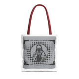 Religious Icon Tote Bag — "God Money Power" Graphic Canvas Tote