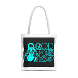 Tote Bag — Retro Neon "God Money Power" Graphic Tote