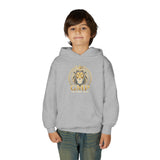 Youth Lion Crest Hoodie — GMP Gold Emblem Kids Pullover