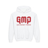 Youth Hoodie - GMP (God Money Power) Bold Red Graphic