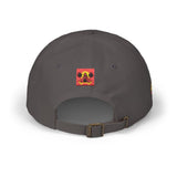 Dad Cap — Vintage Sunset Palm Embroidered Skull