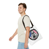 Patriotic 'God Money Power' Tote Bag - Americana Streetwear Canvas Tote