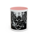 Angel Of Death- Gothic Grim Reaper & Serpent Accent Coffee Mug — Dark Fantasy Skull Art