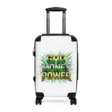 Hard-Side Suitcase — 'God Money Power' Bold Graphic Travel Luggage