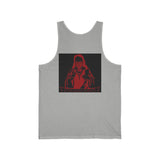 Red Saint Graphic Tank Top – Dark Religious Art Tee