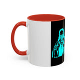 Coffee Mug — "God Money Power" Neon Nun Accent Ceramic Mug (11/15 oz)