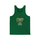 GMP (God Money Power) Gold Logo Tank Top — Inspirational Faith & Hustle Sleeveless Shirt