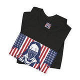 God Money Power Tee — Patriotic Bandana Saint Graphic T-Shirt