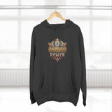 Hoodie — 'God Money Power' Vintage Emblem Fleece Hoodie