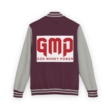 Letterman Jacket — GMP "God Money Power" Red & White Varsity