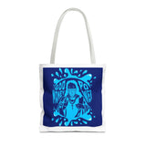 Blue 'God, Money, Power' Graphic Tote Bag – Spiritual Streetwear AOP