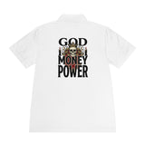 God Money Power- Skull Graphic Polo Shirt
