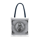 Religious Icon Tote Bag — "God Money Power" Graphic Canvas Tote