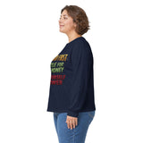 Long Sleeve Tee — "Put God First, Hustle for the Money, Put Yourself in Power" Inspirational Christian Tee