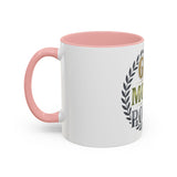 God Money Power Accent Coffee Mug — Inspirational Faith & Success Ceramic Mug (11/15 oz)