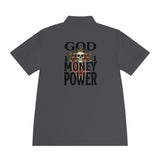 God Money Power- Skull Graphic Polo Shirt
