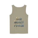 God Money Power Tank Top — Graphic Faith & Hustle Sleeveless Tee