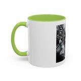 Angel Of Death- Gothic Grim Reaper & Serpent Accent Coffee Mug — Dark Fantasy Skull Art