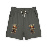 God Money Power Fleece Sweat Shorts — Graphic Casual Lounge Shorts