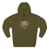 Hoodie — 'God Money Power' Vintage Emblem Fleece Hoodie