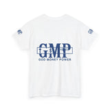 GMP "God Money Power" Logo Tee — Faith & Hustle Graphic T-Shirt