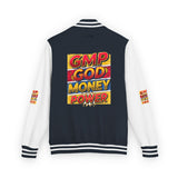 Letterman Jacket — "GMP God Money Power" Retro Varsity Jacket