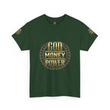 God Money Power Tee — Inspirational Faith & Success Graphic T-Shirt