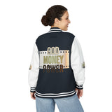 Letterman Jacket — 'God Money Power' Retro Varsity Jacket
