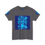 God Money Power Graphic Tee — Blue Urban Streetwear T-Shirt