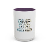 GMP GOD Money Power Accent Coffee Mug — Metallic Text 11/15oz