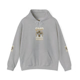 Money Power Hoodie — Gold Coin Stack Graphic Hooded Sweatshirt