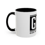 GMP 'God Money Power' Accent Coffee Mug – Bold Black Logo 11/15oz