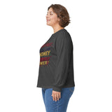 Inspirational Long Sleeve Tee — “Put God First, Hustle for the Money, Put Yourself in Power”