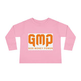Toddler Long Sleeve Tee — GMP "God Money Power" Orange Graphic