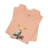 God Money Power Cross Tee — Christian Faith Graphic T‑Shirt