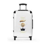 Suitcase — 'God Money Power' Graphic Carry-On Luggage