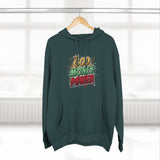 God Money Power Hoodie — Graphic Fleece Pullover with Crown Logo