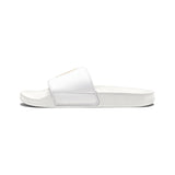 Men's Slide Sandals with Gold Crest Logo — Removable Strap Casual Pool Slides