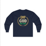 Money Power Long Sleeve Tee — “GMP GOD” Laurel Graphic