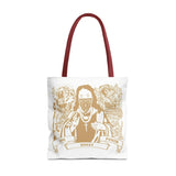 Gold Saint Mary Illustration Tote Bag — Bad Money Power Graphic Tote