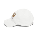 God Money Power Dad Cap — White Embroidered Baseball Hat